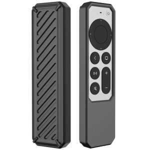 2 PCS Remote Control All-Inclusive Anti-Drop Silicone Protective Cover, Applicable Model: For Apple TV 4K 2021 (Black)