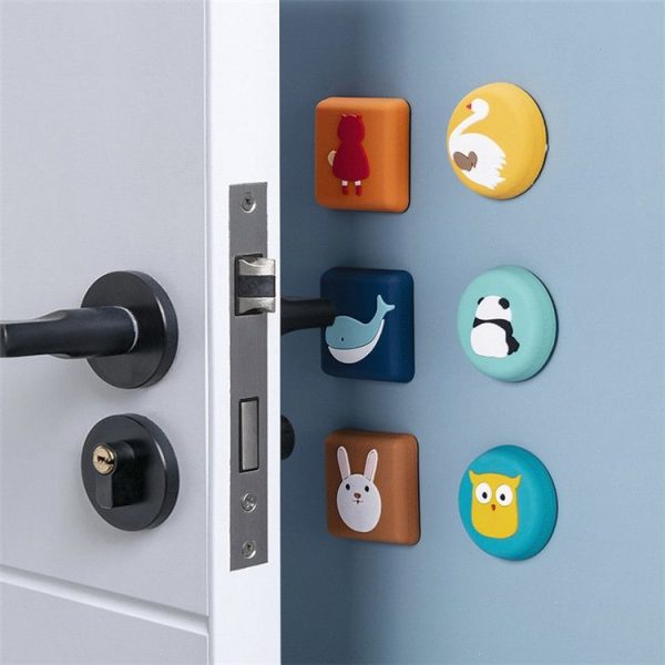 10 PCS Crash Pad for Wall Door Handle Silicone Cushion Pad (Red Hat) - Image 3