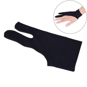 2 Finger Anti-fouling Drawing Glove for Graphics Drawing Tablet, Both for Right and Left Hand (For women)