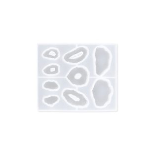 2 PCS DIY Crystal Drip Silica Gel Mold Earrings Pendant Jewelry Drip Mold