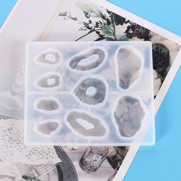 2 PCS DIY Crystal Drip Silica Gel Mold Earrings Pendant Jewelry Drip Mold - Image 2