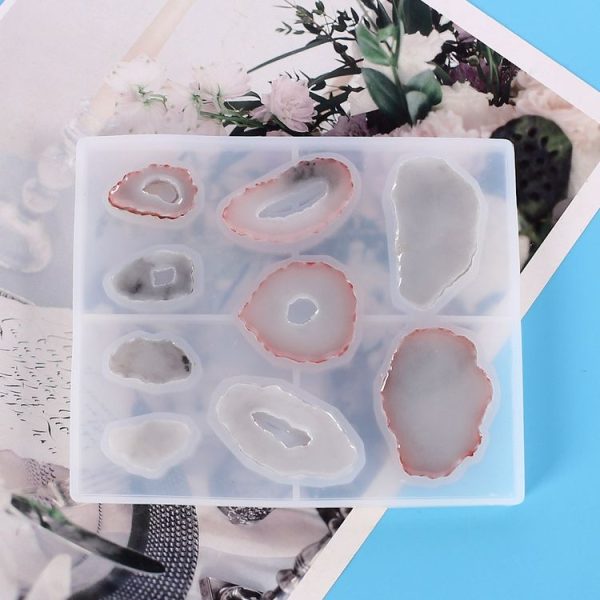 2 PCS DIY Crystal Drip Silica Gel Mold Earrings Pendant Jewelry Drip Mold - Image 4