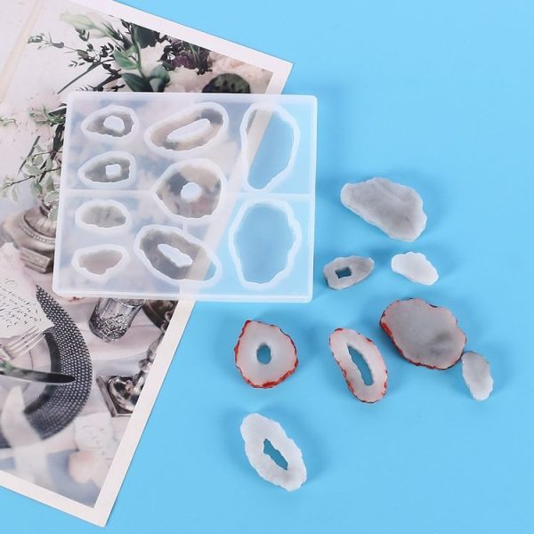 2 PCS DIY Crystal Drip Silica Gel Mold Earrings Pendant Jewelry Drip Mold - Image 5