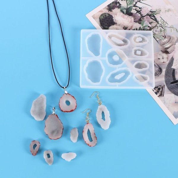 2 PCS DIY Crystal Drip Silica Gel Mold Earrings Pendant Jewelry Drip Mold - Image 6