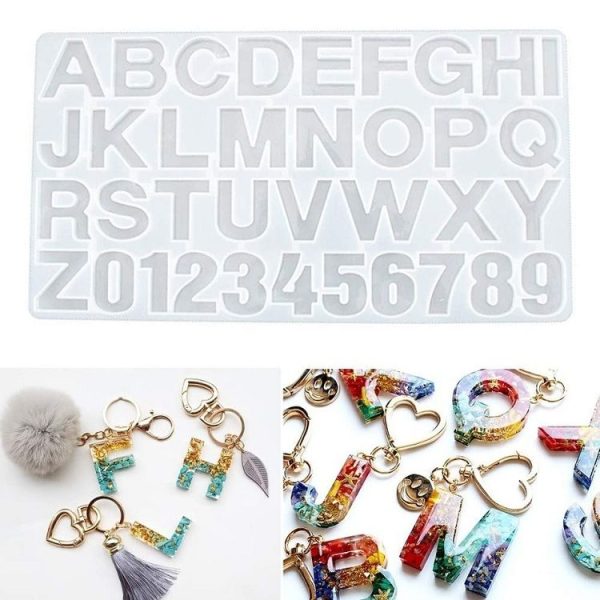 Alphanumeric Silicone Key Ring Bracelet Necklace Pendant Making Mold (50-460-D) - Image 4