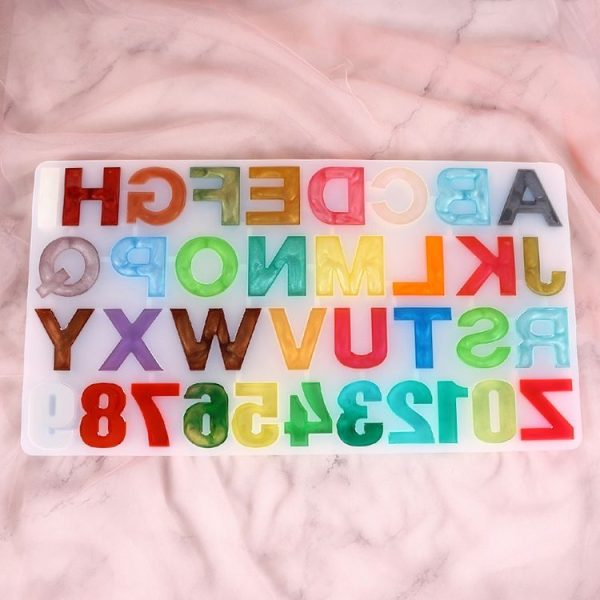 Alphanumeric Silicone Key Ring Bracelet Necklace Pendant Making Mold (50-460-D) - Image 6