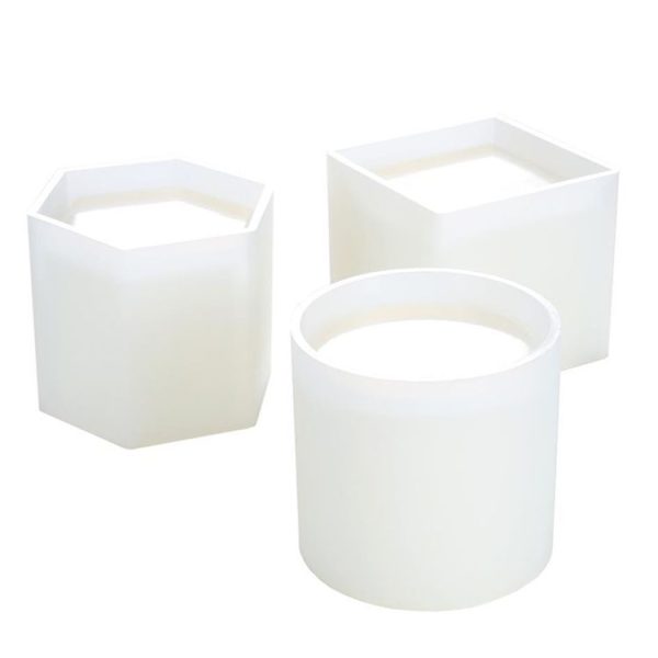 BM-02 Flower Pot Cup Pen Holder Silicone Mold (Hexagon) - Image 4