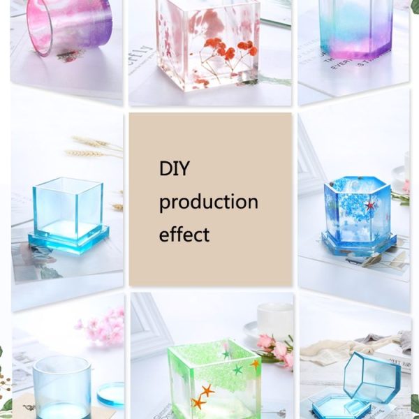 BM-02 Flower Pot Cup Pen Holder Silicone Mold (Hexagon) - Image 7