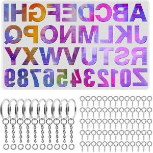 111PCS / Set DIY Mirror Silicone Pendant Mold, Crystal Epoxy Key Pendant Set (Mold)