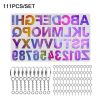 111PCS / Set DIY Mirror Silicone Pendant Mold, Crystal Epoxy Key Pendant Set (Mold) - Image 2