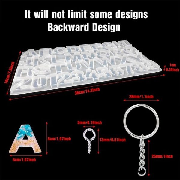 111PCS / Set DIY Mirror Silicone Pendant Mold, Crystal Epoxy Key Pendant Set (Mold) - Image 3