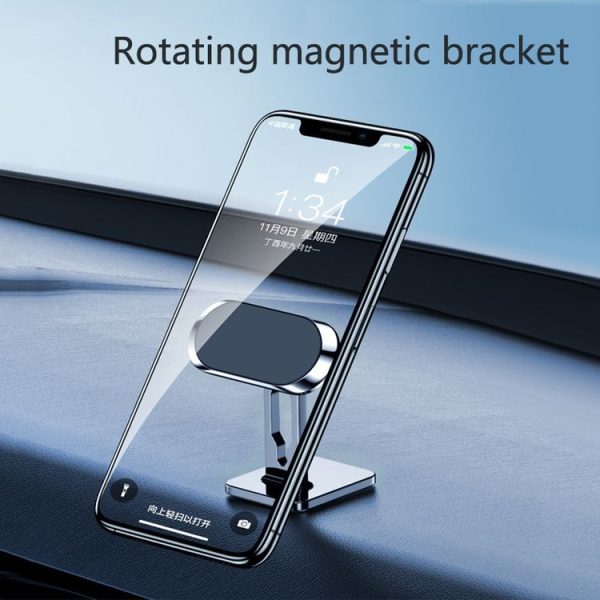 2 PCS Multifunctional Car Phone Holder Magnetic Suction Instrument Panel Navigation Suction Cup Holder, Colour: F6 Black - Image 4
