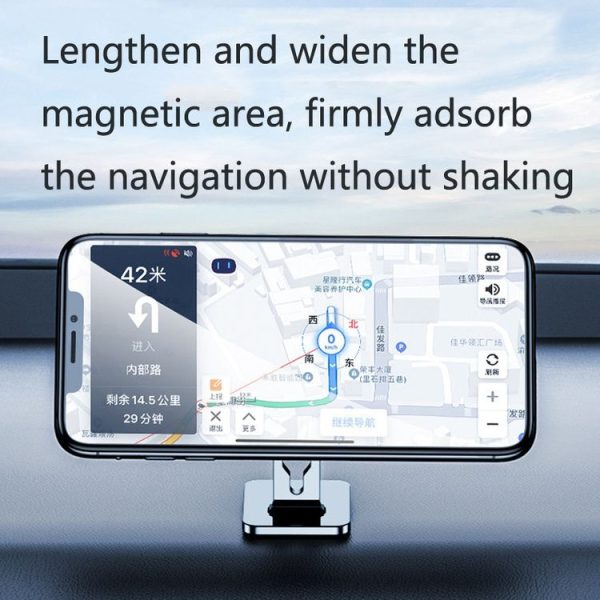 2 PCS Multifunctional Car Phone Holder Magnetic Suction Instrument Panel Navigation Suction Cup Holder, Colour: F6 Silver - Image 6