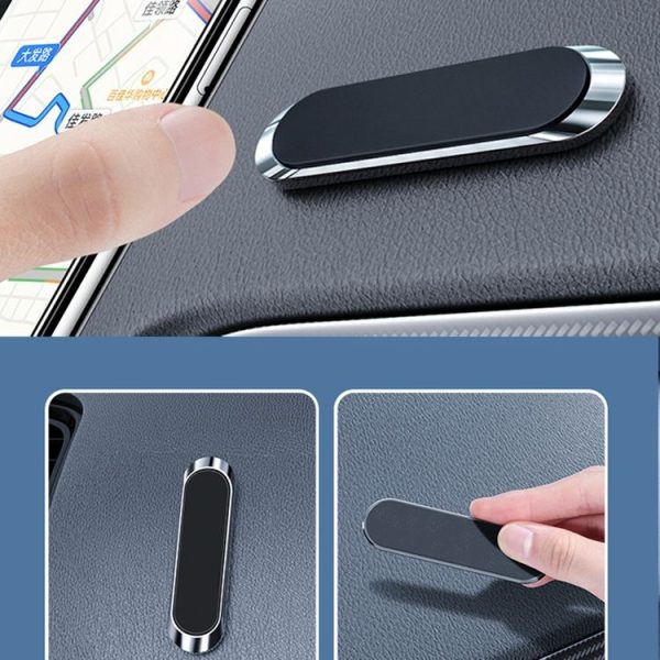 2 PCS Multifunctional Car Phone Holder Magnetic Suction Instrument Panel Navigation Suction Cup Holder, Colour: F16 Silver - Image 3
