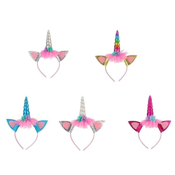 Cartoon Headband Children Birthday Festival Party Hair Accessories (Rose Red 1) - Image 2