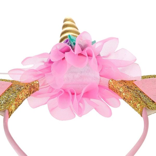 Cartoon Headband Children Birthday Festival Party Hair Accessories (Rose Red 1) - Image 3