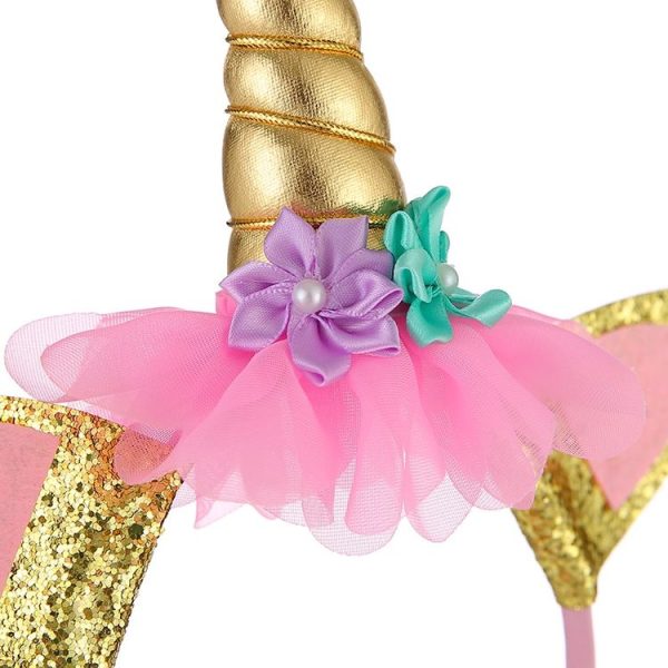 Cartoon Headband Children Birthday Festival Party Hair Accessories (Rose Red 1) - Image 4