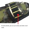 900D Oxford Cloth Kit Waist Bag Electrician Storage Bag, Specification: Black Red Line + Belt - Image 6