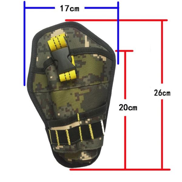 900D Oxford Cloth Kit Waist Bag Electrician Storage Bag, Specification: Black Yellow Line - Image 3