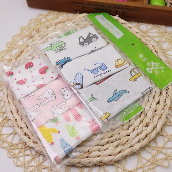 10 PCS Baby Cotton Saliva Handkerchief Cartoon Small Square Face Towel Color Random Delivery (Color Mixture) - Image 6