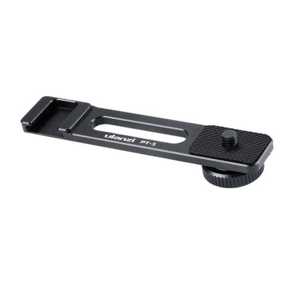 Ulanzi PT-5 For Sony A6400 Vlogging Microphone Mount Stand Extension Bar Plate with 1 / 4 inch Screw Mount Cold Shoe (PT-5) - Image 2