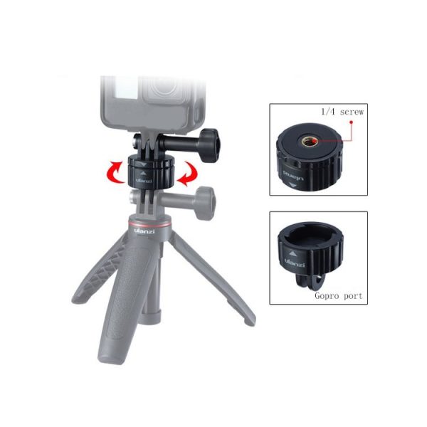 Ulanzi GP-4 4 In 1 Quick Release Magnetic Mount Adapter Kit for GoPro Hero11 Black / HERO10 Black / 9 Black / 8 Black / 7 / 6 / 5 / 5 Session / 4 Session / 4 / 3+ / 3 / 2 / 1, DJI Osmo Action and Other Action Cameras (Black) - Image 3