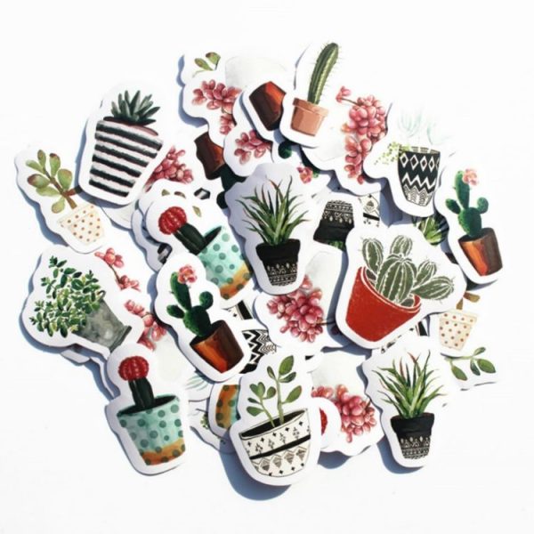 5 PCS That Touch of Green Plant Hand Stickers Stickers DIY Decorative Seal Stickers - Image 2