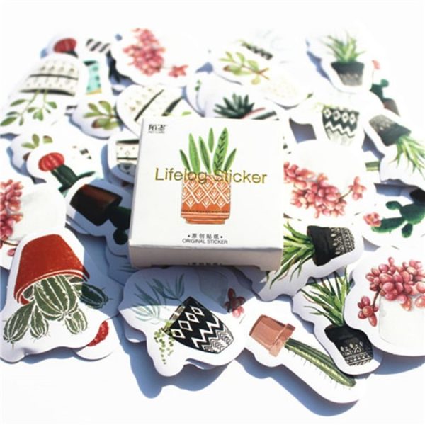5 PCS That Touch of Green Plant Hand Stickers Stickers DIY Decorative Seal Stickers - Image 3