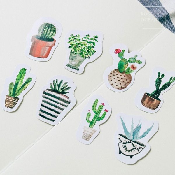 5 PCS That Touch of Green Plant Hand Stickers Stickers DIY Decorative Seal Stickers - Image 5