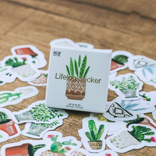 5 PCS That Touch of Green Plant Hand Stickers Stickers DIY Decorative Seal Stickers - Image 6