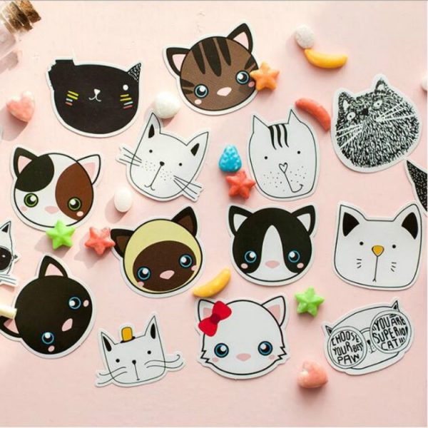 2 PCS Touching Head Meng Pet Animals Avatar Pocket Photo Album Decorative Stickers Sealing Stickers DIY Stickers - Image 2