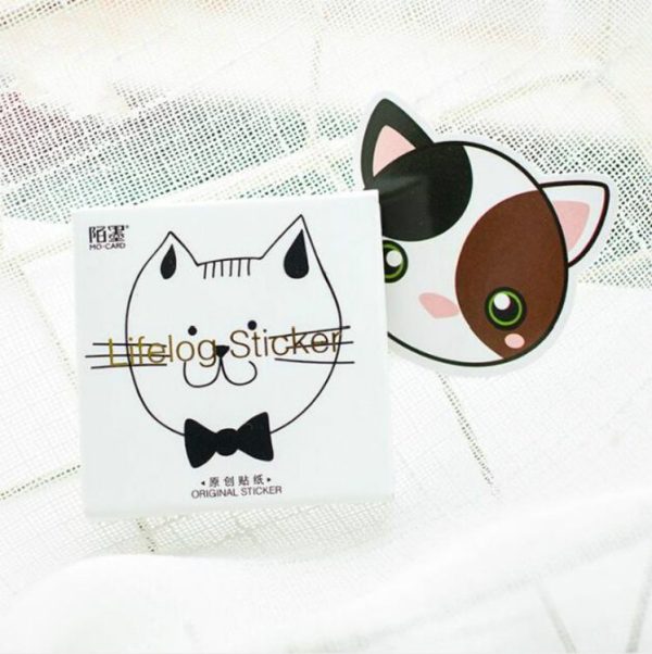 2 PCS Touching Head Meng Pet Animals Avatar Pocket Photo Album Decorative Stickers Sealing Stickers DIY Stickers - Image 3