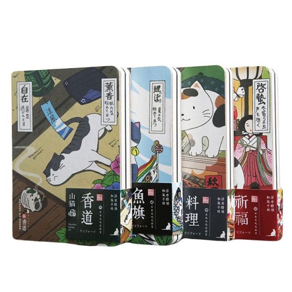 Cute Creative Cat Notebook Planner Agenda Diary Hard Cover Planning Papers Journal Notebook Daily Memos (Incense) - Image 3