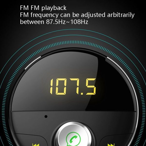 HY62 Car MP3 Player Bluetooth Hands-Free Phone (Gray) - Image 5