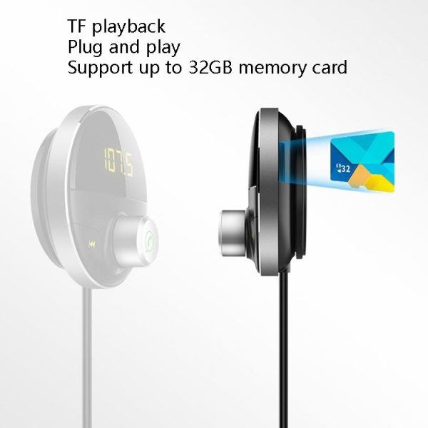 HY62 Car MP3 Player Bluetooth Hands-Free Phone (Gray) - Image 6