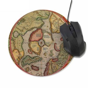 3 PCS Retro Map Round Mouse Pad Game Office Non-Slip Mat, Specification: Not Overlocked 220 x 220mm (Pattern 3)