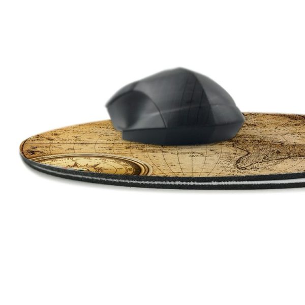 3 PCS Retro Map Round Mouse Pad Game Office Non-Slip Mat, Specification: Not Overlocked 220 x 220mm (Pattern 3) - Image 5