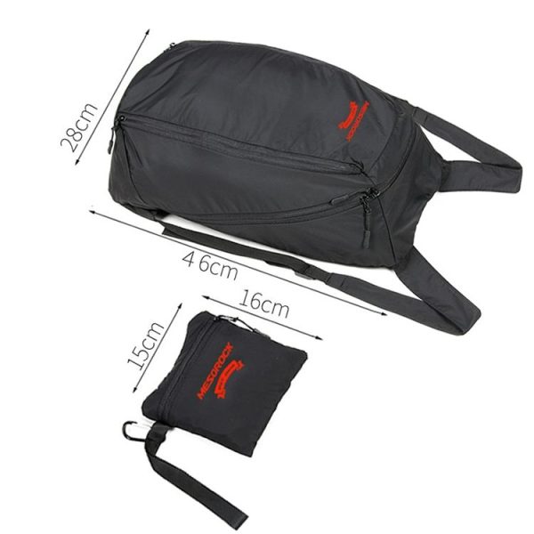 MESOROCK MTXB1015 Motorcycle Riding Helmet Bag Nylon Waterproof Backpack (Black) - Image 3