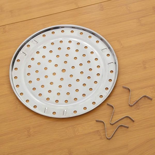 2 PCS Multifunctional Stainless Steel Three-leg Steamed Bun Steamed Rack, Size: 24cm - Image 4