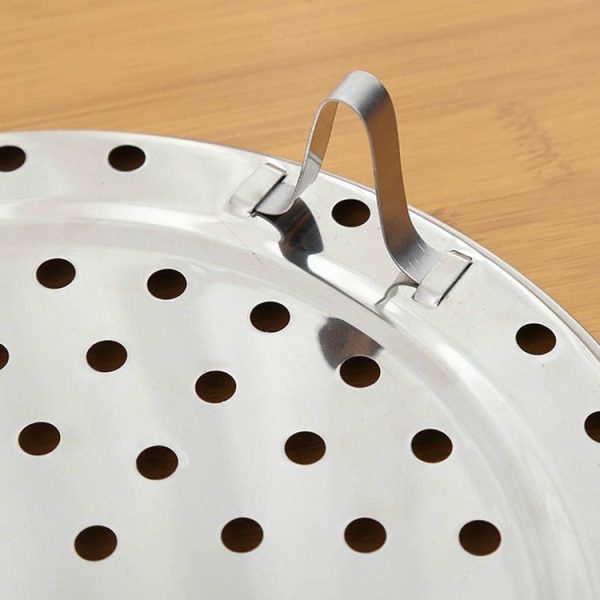 2 PCS Multifunctional Stainless Steel Three-leg Steamed Bun Steamed Rack, Size: 24cm - Image 5