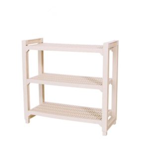 Kitchen Spice Multi-function Rack Adjustable Seasoning Bottle Storage Rack Bathroom Shelf Triple Layer (Khaki)