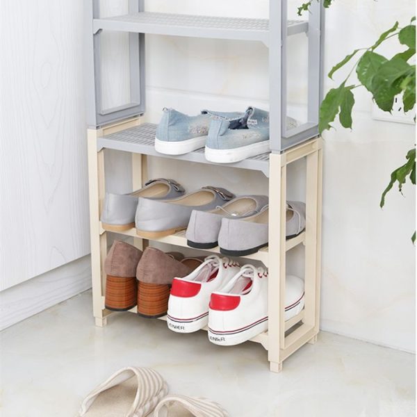 Kitchen Spice Multi-function Rack Adjustable Seasoning Bottle Storage Rack Bathroom Shelf Triple Layer (Khaki) - Image 5