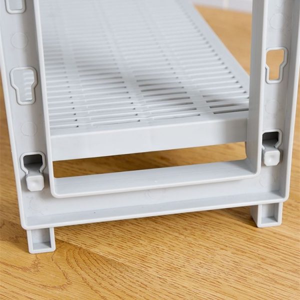 Kitchen Spice Multi-function Rack Adjustable Seasoning Bottle Storage Rack Bathroom Shelf Triple Layer (Khaki) - Image 9