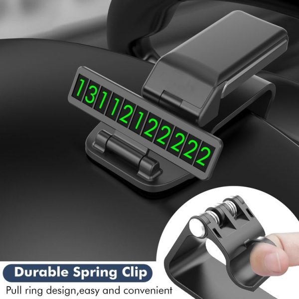HMT070 Vehicle Instrument Table Mobile Phone Bracket With Parking Card Sun Visor Navigation Bracket, Style: Magnetic - Image 5