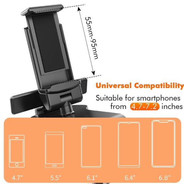 HMT070 Vehicle Instrument Table Mobile Phone Bracket With Parking Card Sun Visor Navigation Bracket, Style: Clip - Image 3