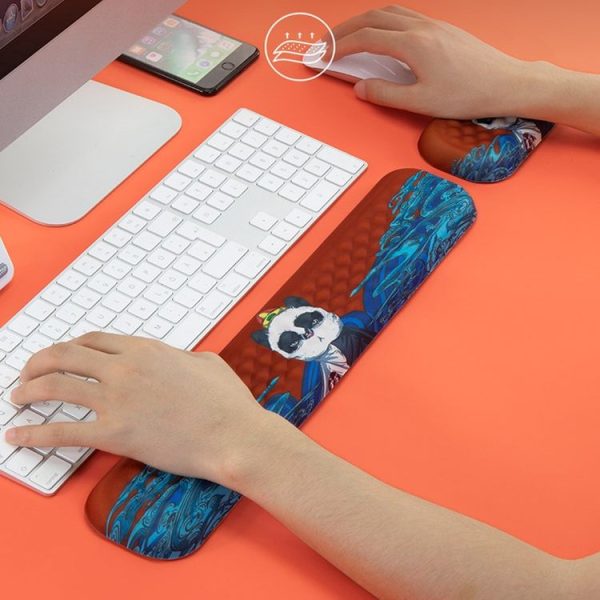 Panda Pattern Memory Cotton Slow Rebound Keyboard Hand Rest Computer Handguard Wrist Rest, Style: Single Hand - Image 2