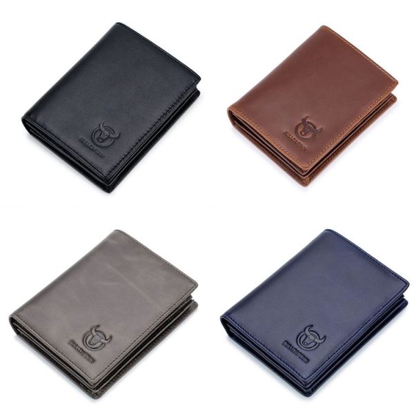BULL CAPTAIN 027 Men Short Anti-Theft Wallet Leather Multi-Card Thicken Wallet, Colour: Black - Image 2