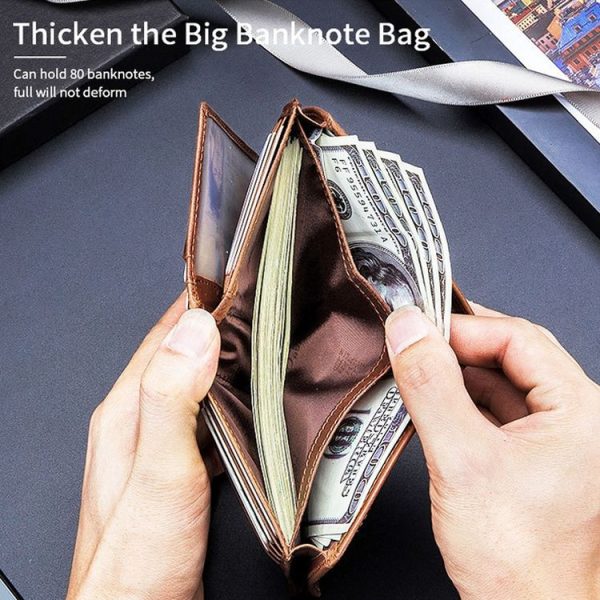 BULL CAPTAIN 027 Men Short Anti-Theft Wallet Leather Multi-Card Thicken Wallet, Colour: Black - Image 6