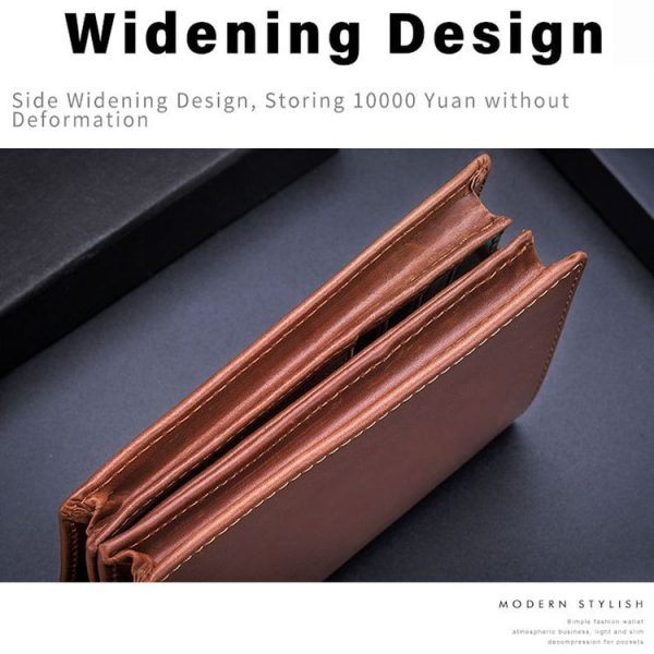 BULL CAPTAIN 027 Men Short Anti-Theft Wallet Leather Multi-Card Thicken Wallet, Colour: Blue - Image 7