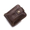BUFF CAPTAIN 231 First Layer Cowhide Zipper Wallet Horizontal Leather Multiple-Card Thicken Album Wallet (Brown)